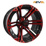 Set Of Rhox 14" Black & Red Golf Cart Wheels, RX354, 14X7, -25. Fixed Price $699.95.