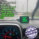 Gps Digital Speedometer Hud Large Mph Display, Plug & Works Any Car. Fixed Price $19.00.