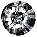 Wheel Rhox RX178, Machined Gloss Black, 12X7 ET-25 Golf Carts; TIR-RX178. Fixed Price $100.80.