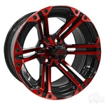 Red Hawk Rhox RX354 14X7 ET25 Wheel Black Finish Center Cap For Golf Cart. Fixed Price $239.40.