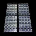 Lot Of X20 Mini Jewelry Gem Organizer Cases Container Storage Box Clear Plastic. Fixed Price $9.99.