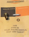 Harley 27693-66 Inlet Valve Needle Seat And Gasket Golf Car Nos Oem. Fixed Price $11.00.