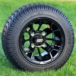 Blackjack Gloss Golf Cart Wheels & 205/50-10" Dot Tires- Set Of 4. Fixed Price $449.95.