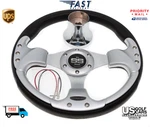 Club Car Precedent Steering Wheel With Hub Adapter - Black And Silver 2004+. Fixed Price $62.00.