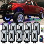 10 Pods Car Underglow Rgb Led Rock Light Kits Lamp Ford F-150 F-250. Fixed Price $69.11.