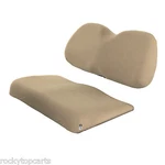 Terry Cloth Golf Cart Seat Cover Lt Khaki Elastic Hem & Strap System Universal. Fixed Price $111.99.