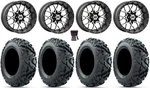 Gtw Vortex 12" Golf Cart Wheels Gray 25" Barrage Mud Tires Yamaha. Fixed Price $883.88.