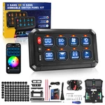 Rgb 8 Gang Switch Panel Led Light Bar App Bluetooth Controller For Polaris Rzr. Fixed Price $132.67.