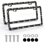 Floral License Plate Frames Stainless Steel Car Accessories, Universal Fit. Fixed Price $10.00.