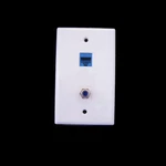 Ethernet Wall Plate CAT6 Type 3G Coax 2-PORT Keystone Network Female. Fixed Price $8.95.