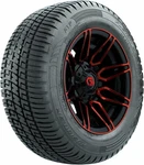 Set Of 4 Gtw 12" Stealth Red/gloss Black Wheels & 215/50-R12 Fusion Street Tires. Fixed Price $782.99.