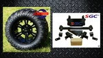 Yamaha G29 Drive Golf Cart 4" Lift Kit + 12" Wheels And 22" All Terrain Tires. Fixed Price $749.00.