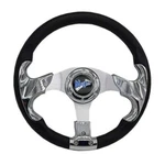 Madjax 13" Chrome Razor Golf Cart Steering Wheel 06-010. Fixed Price $149.95.