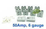 (10) Gray Anderson Plugs, SB50A 600V, #6AWG, 1-3/8" X 1-7/8" 5/8", Towing. Fixed Price $65.00.