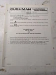 Cushman Installation Instructions Manual Park Brake Cable Set 886960 1985. Fixed Price $42.53.