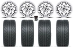 Fairway Alloys Shift 12" Wheels Machined 215X40 Fusion Gtr Tires E-z-go&club Car. Fixed Price $636.72.