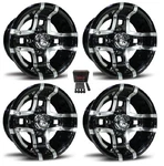 Fairway Alloys 10" Prestige Gloss Black Golf Cart Wheels/rims E-z-go & Club. Fixed Price $271.84.