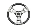 Gussi Chrome & Black Steering Wheel For Club Precedent Golf Carts 2004+. Fixed Price $79.99.