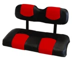 Deluxe Golf Cart Vinyl Seat Covers-stapled On(black W/daredevil Top). Fixed Price $269.99.
