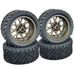 14" Bronze Golf Cart Wheels/ Tires 23X10-14 All Terrain Dot, Ezgo/club Car/ymh. Fixed Price $719.00.