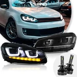 Vland Drl Headlights Sequential+led Bulbs For 2010-2014 Volkswagen Golf MK6. Fixed Price $354.98.