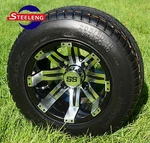 Golf Cart 10" Machined Tempest Wheels/rims And 205/50-10 Dot Low Profile Tires. Fixed Price $429.00.