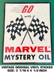 Marvel Mystery Oil - Vintage Original Vinyl Decal Sticker Go With Engine. Fixed Price $9.42.