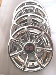 Golf Cart 10 Inch Red Spoke Chrome Hub Caps Wheel Covers Set Of 4. Fixed Price $71.99.