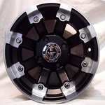 1) 12X8 4/4 4+4 Dot Vision Style 393 Lockout Mbml Golf Cart Mini-truck Rim Wheel. Fixed Price $101.63.