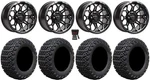 Gtw Bravo 14" Golf Cart Wheels Black 23" X-trail Tires Yamaha. Fixed Price $799.00.
