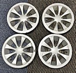 E-z-go,club Car Yamaha 8" Very Used Deep Dish Silver Hubcaps-fixer Uppers SETOF4. Fixed Price $6.95.