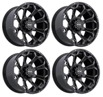 Gtw Raven 14X7 Matte Black Aluminum Golf Cart Wheel 3:4 Offset 4X4. Fixed Price $394.95.