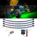 4PC Ledglow Green Golf Cart Underbody Light Kit Club 12 Volt Powered. Fixed Price $69.99.