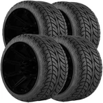 (qty 4) 23X9.5X12R Efx Fusion St Lrc Black Wall Tires. Fixed Price $603.96.