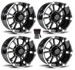 Fairway Alloys 12" Sixer Gloss Black Golf Cart Wheels/rims E-z-go & Club. Fixed Price $291.04.