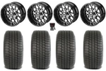 Lsi Black Widow 14" Golf Wheels Machined Deli 205X30-14 Tires Yamaha. Fixed Price $608.36.