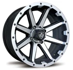Fairway Alloys Rebel Golf Wheel Machined Black 14X6.5 (4/4) -20MM. Fixed Price $96.86.