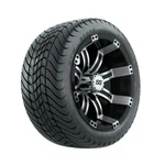 Set Of 4 Gtw 12" Black/machined Golf Cart Wheels On 215/35-12 Street Tires. Fixed Price $602.99.