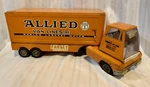 Vintage Tonka Allied Van Lines Mover Orange Semi Truck Trailer Original. Fixed Price $49.99.