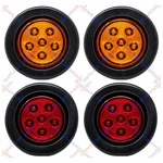 2.5" Round 6 Led Light Truck Trailer Side Marker Clearance Kit Red & Amber. Fixed Price $27.50.