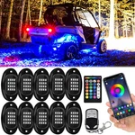 10 Pods Rgb Led Rock Light Bluetooth Underglow For Polaris Ranger 4X4/ 6X6/ 570. Fixed Price $59.11.